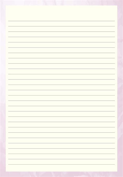 Free Printable Lined Writing Paper Template
