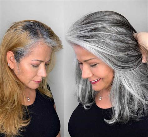Hairstylist Shares Gorgeous Photos Of People Embracing Their Gray Hair 12 Tomatoes