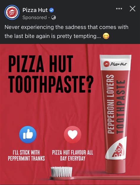 Pizza Flavoured Toothpaste Rofcoursethatsathing