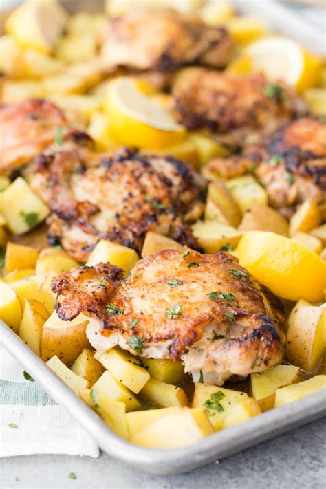 Toss it with a fork. Sheet Pan Baked Greek Chicken Thighs - Easy Peasy Meals
