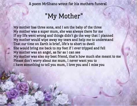 Funeral Mother Poems