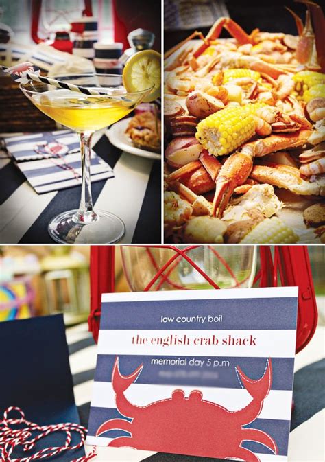 20% gratuity added to parties of 6 or more. {Americana Style} Nautical Low Country Boil Party ...