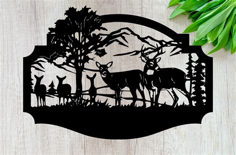 Whitetail Deer Signs Dxf File Svg Files Pdf Files Dwg Etsy Canada