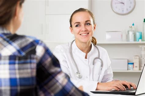 Female Doctor And Female Patient Stock Photo Image Of Clinic Illness