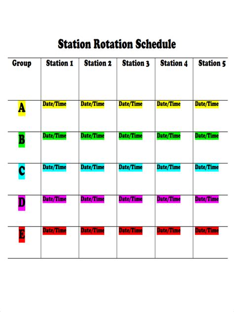 Rotation Schedule 6 Examples Format Pdf Examples