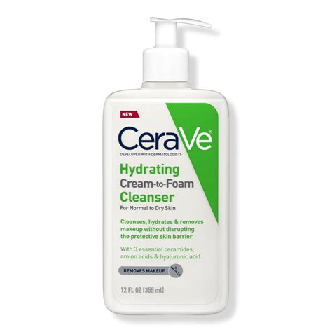Hydrating Cream To Foam Face Wash For Normal To Dry Skin Cerave Ulta Beauty