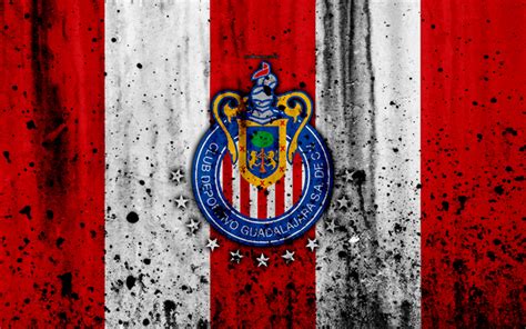 Download Wallpapers 4k Fc Guadalajara Chivas Grunge Liga Mx Soccer