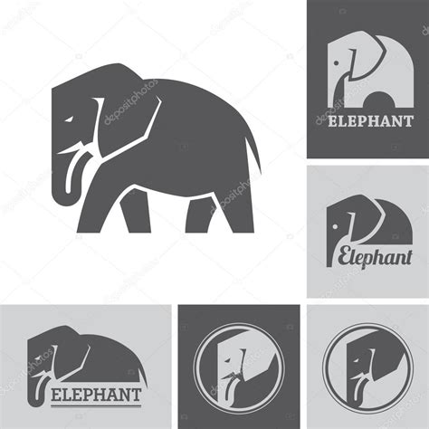 Elephant Icons And Symbols — Stock Vector © Maglyvi 62109109