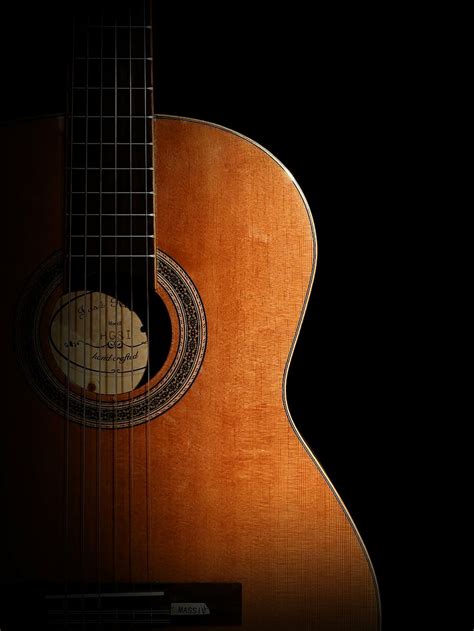 Hd Wallpaper Brown Acoustic Guitar Musical Background Music