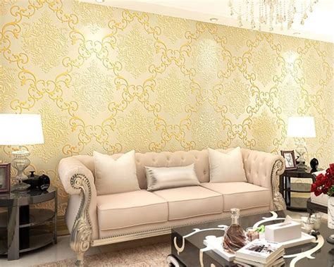 Beibehang European Style 3d Relief Floral Luxury Damascus 3d Wallpaper
