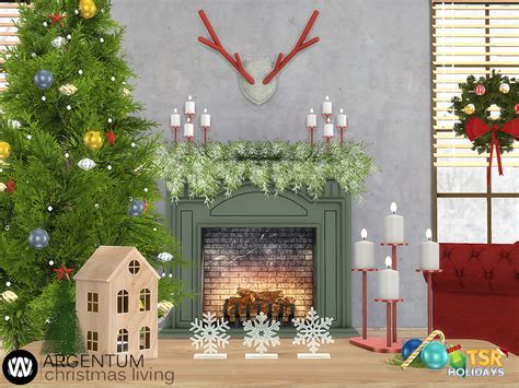 The Sims Resource Holiday Wonderland Argentum Christmas Living