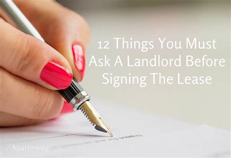 12 Questions You Must Ask A Landlord Before Signing The Lease Apartminty