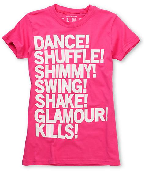 Glamour Kills Shimmy Shimmy Pink Graphic T Shirt