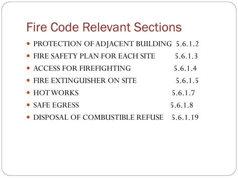 Ppt National Fire Code Requirements Powerpoint Presentation Free