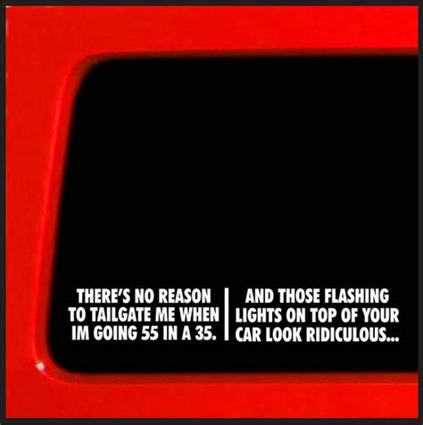 Theres No Reason To Tailgate Me Funny Bumper Sticker Decal Etsy In