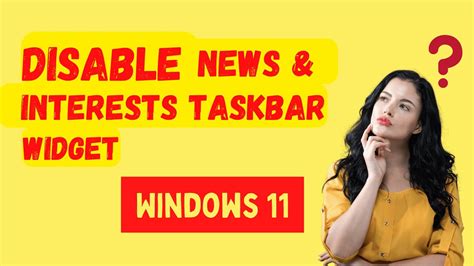 How To Disable The News And Interests Taskbar Widget In Windows Youtube