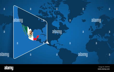 Location Of Mexico On The World Map With Enlarged Map Of Mexico With
