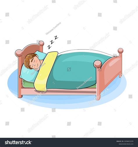 Hand Drawn Vector Image Boy Sleeping Stock Vector Royalty Free