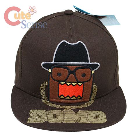 Domo Kun Flat Bill Cap Flex Fit Hat Hip Hop Domo With Nerd