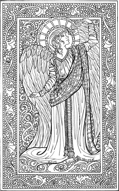 Angel Coloring Sheet Adult Coloring Sheet By