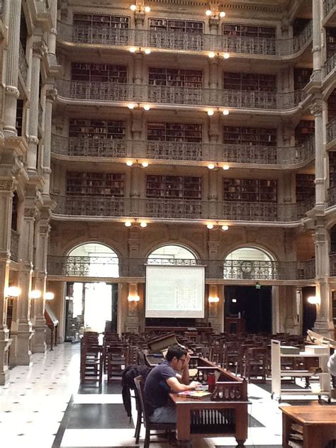 The Gorgeous Peabody Library John Hopkins University In Baltimore Md