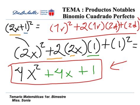 Binomio Cuadrado Perfecto Con Formula Showme