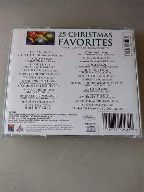 25 christmas favorites by 101 strings cd 2001 madacy ki2 1043 us 56775104320 ebay
