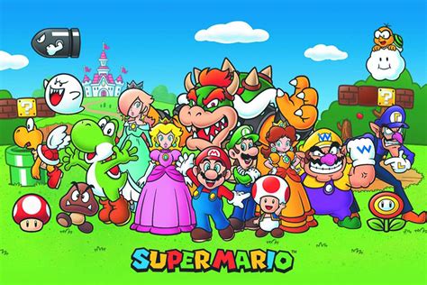 Super Mario Bros Poster Super Mario Animated 24x36 Westfield Comics