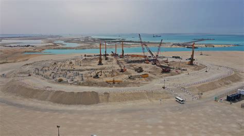Shaura Island Piling Works At The Red Sea Project Ksa Ammico