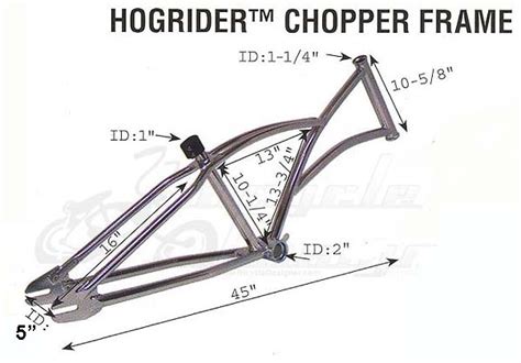 Hogrider Mens Chopper Bicycle Frame