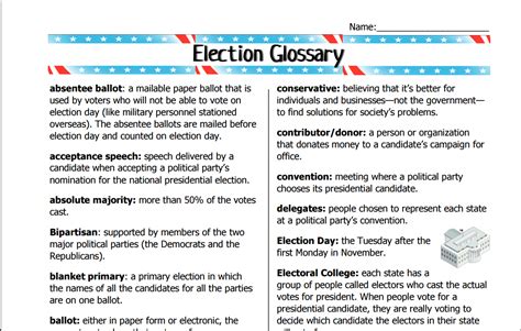 Election Glossary | BrainPOP Educators