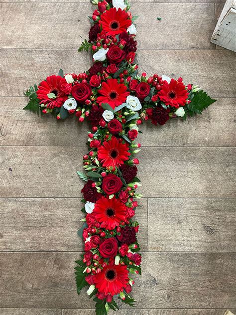 Order Large Funeral Cross Online Shades Of Bloom Floral Design