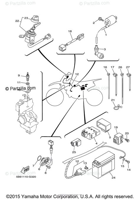 Yamaha Motorcycle Oem Parts Diagram For Electrical Partzilla Com