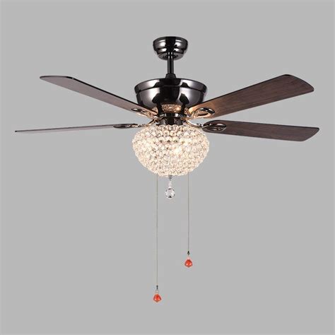 The ceiling fan i always get reviews by. Luxury Retro 52" Ceiling Fan with Light 5-Blade Crystal ...