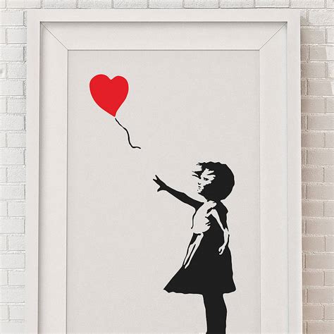 Banksy Balloon Girl Framed Print By The Binary Box