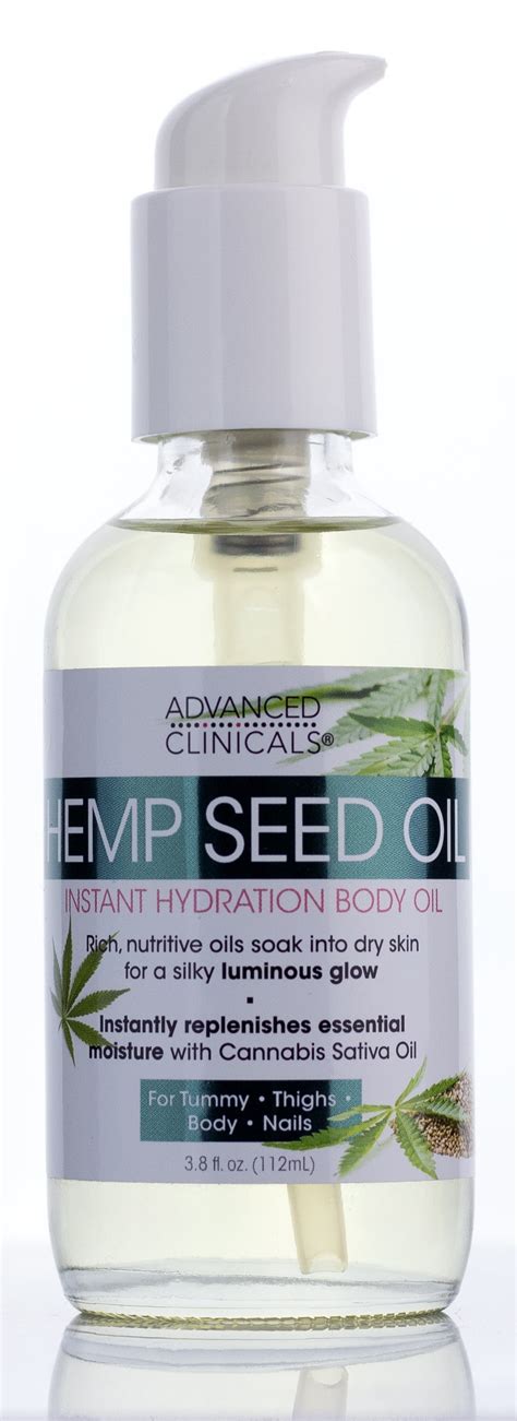 Advanced Clinicals Hemp Seed Oil For Body Moisturizing Non Greasy Hemp