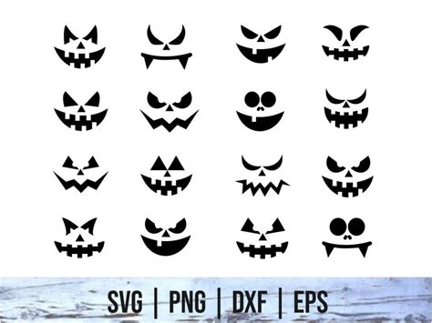 Scary Halloween Pumpkin Faces SVG Bundle | Vectorency