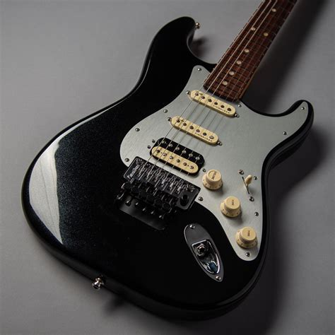 Fender American Ultra Luxe Strat Mystic Black Floyd Rose Hss