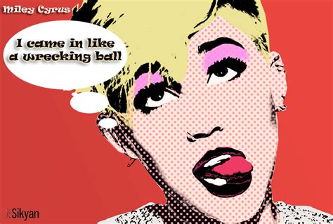 Andy Warhol Style Pop Art Of Miley Cyrus By Sikyan888 On Deviantart