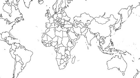 Free Printable Blank Outline Map Of World With Countries In Pdf World Map With Countries