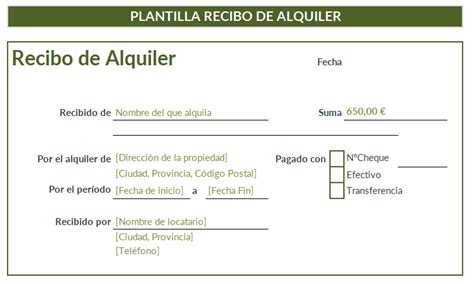 ᐉplantilla Excel Recibo Alquiler 2022 Todoplantillasexcel