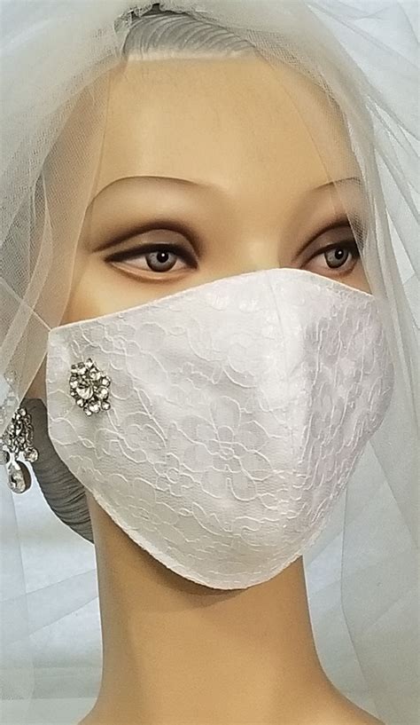 Lace Bridal Mask Wedding Mask Fabric Face Mask Filter Etsy