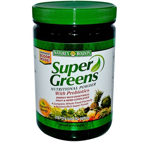 Natures Bounty Super Greens Nutritional Powder 962 Oz 273 G Iherb