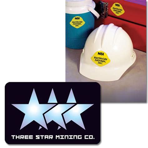 3 X 2 Rectangle Shaped With Round Corners Hard Hat Decals Printglobe
