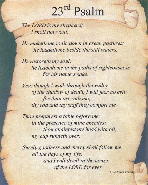23rd Psalm The Lord Is My Shepherd Psalms Lord Is My Shepherd Psalm 23