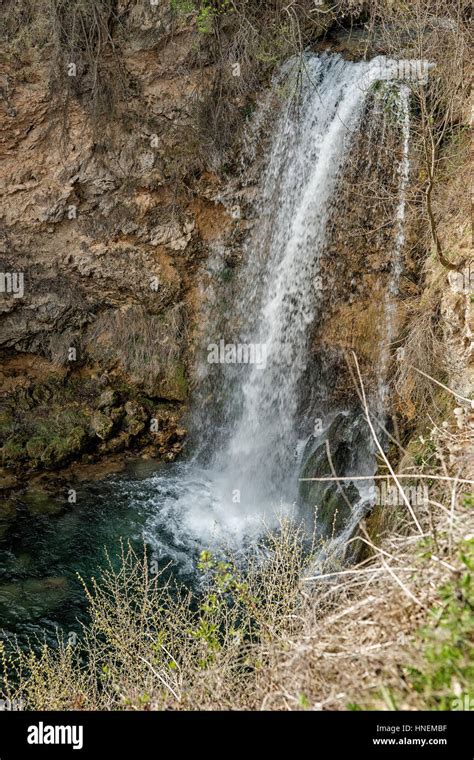 Waterfall Lisine In Serbia In Spring Stock Photo Alamy