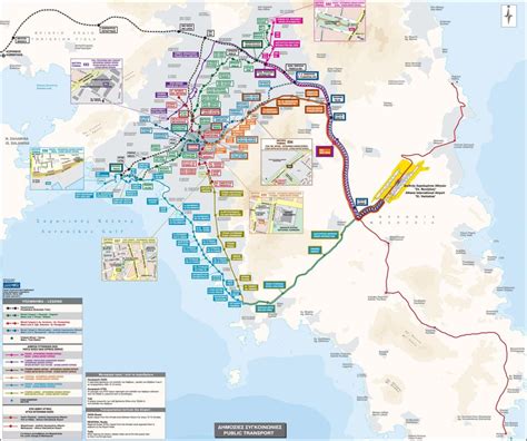 Ateny X95 Oraz Mapa Tras Autobusowych Ateny X96 Mapa Tras