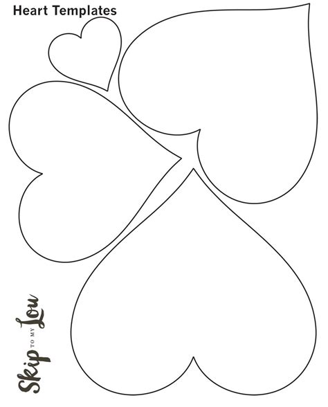 Valentine Heart Attack Heart Shapes Template Printable Heart Template