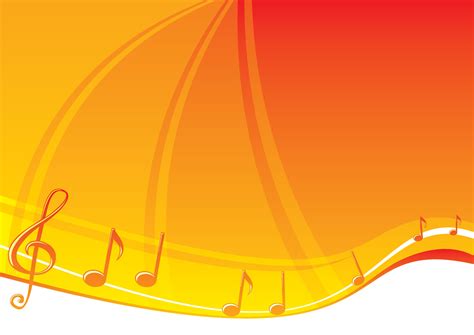 Music Notes At Bright Orange Background 3414275 Vector Art At Vecteezy