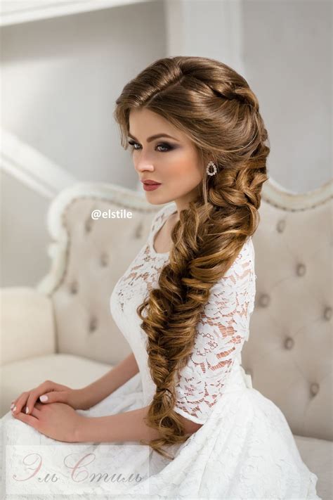 Long Braided Wedding Hairstyle Via Elstile Deer Pearl